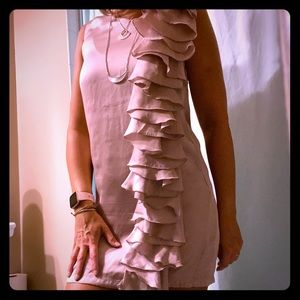 Rose/blush color short dress